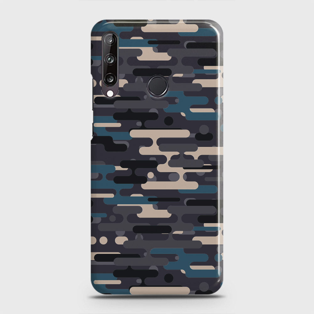 Huawei Y7p  Cover - Camo Series 2 - Blue & Grey Design - Matte Finish - Snap On Hard Case with LifeTime Colors Guarantee