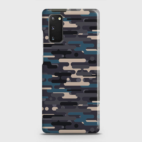 Samsung Galaxy S20 Cover - Camo Series 2 - Blue & Grey Design - Matte Finish - Snap On Hard Case with LifeTime Colors Guarantee