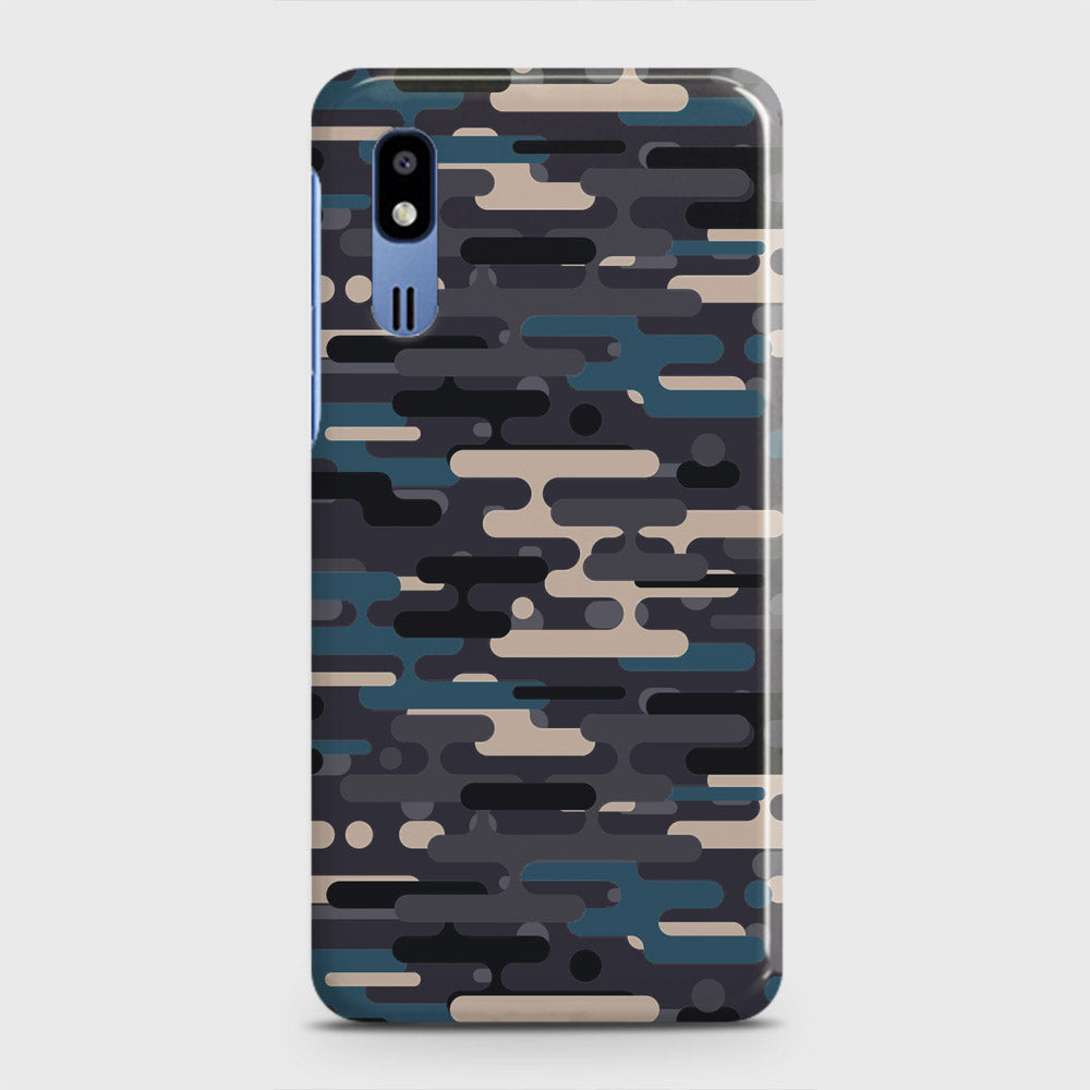 Samsung Galaxy A2 Core Cover - Camo Series 2 - Blue & Grey Design - Matte Finish - Snap On Hard Case with LifeTime Colors Guarantee
