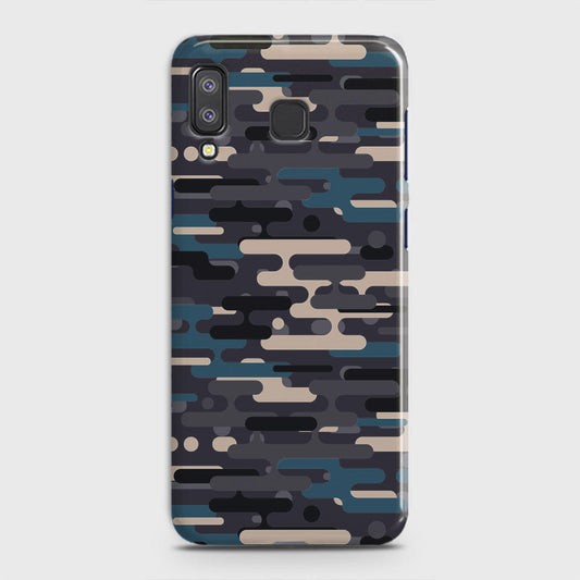Samsung Galaxy A9 Star Cover - Camo Series 2 - Blue & Grey Design - Matte Finish - Snap On Hard Case with LifeTime Colors Guarantee