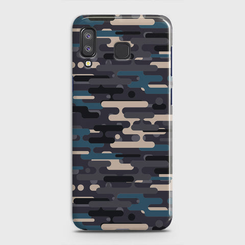 Samsung Galaxy A9 Star Cover - Camo Series 2 - Blue & Grey Design - Matte Finish - Snap On Hard Case with LifeTime Colors Guarantee