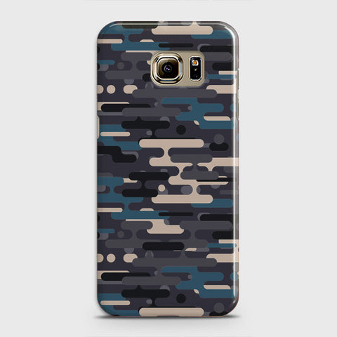 Samsung Galaxy S6 Edge Plus Cover - Camo Series 2 - Blue & Grey Design - Matte Finish - Snap On Hard Case with LifeTime Colors Guarantee