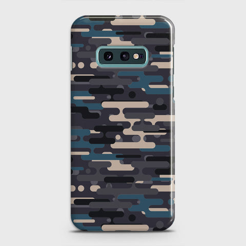 Samsung Galaxy S10e Cover - Camo Series 2 - Blue & Grey Design - Matte Finish - Snap On Hard Case with LifeTime Colors Guarantee