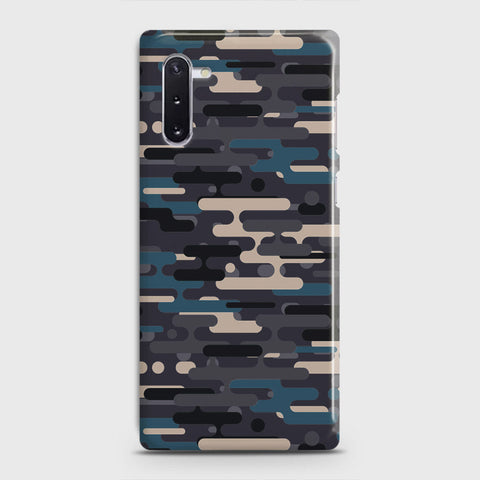 Samsung Galaxy Note 10 Cover - Camo Series 2 - Blue & Grey Design - Matte Finish - Snap On Hard Case with LifeTime Colors Guarantee