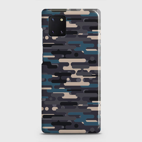 Samsung Galaxy Note 10 Lite Cover - Camo Series 2 - Blue & Grey Design - Matte Finish - Snap On Hard Case with LifeTime Colors Guarantee