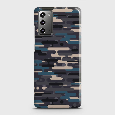 Samsung Galaxy Note 20 Cover - Camo Series 2 - Blue & Grey Design - Matte Finish - Snap On Hard Case with LifeTime Colors Guarantee