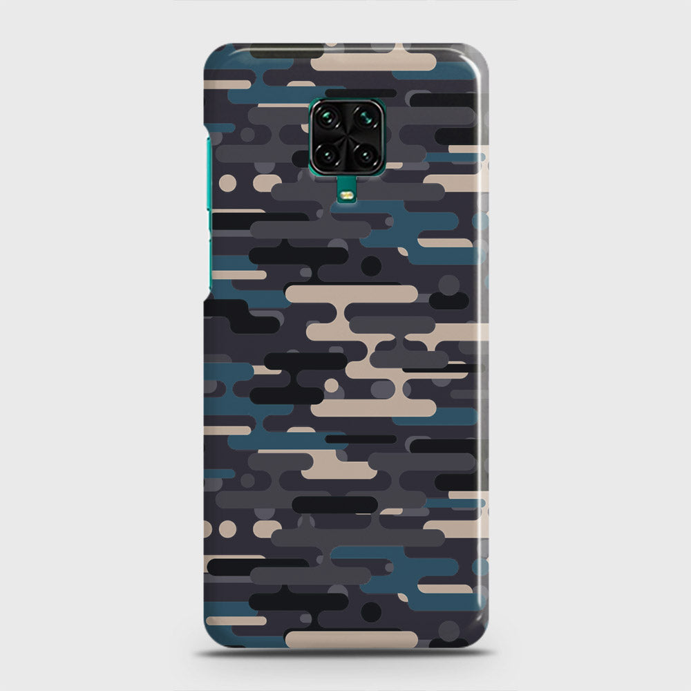 Xiaomi Redmi Note 9 Pro Cover - Camo Series 2 - Blue & Grey Design - Matte Finish - Snap On Hard Case with LifeTime Colors Guarantee