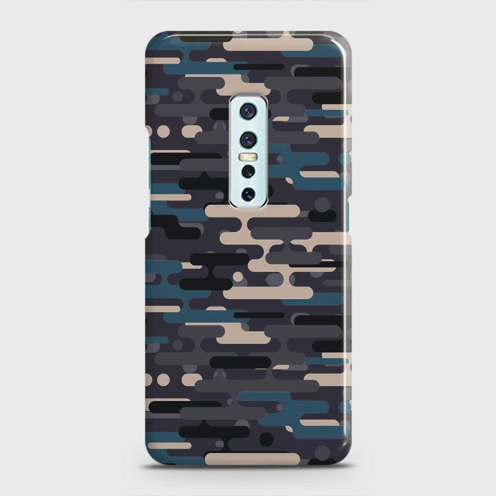 Vivo V17 Pro Cover - Camo Series 2 - Blue & Grey Design - Matte Finish - Snap On Hard Case with LifeTime Colors Guarantee