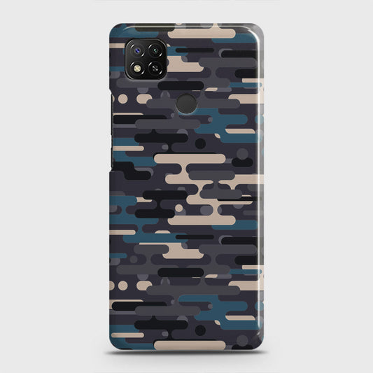 Xiaomi Redmi 9C Cover - Camo Series 2 - Blue & Grey Design - Matte Finish - Snap On Hard Case with LifeTime Colors Guarantee