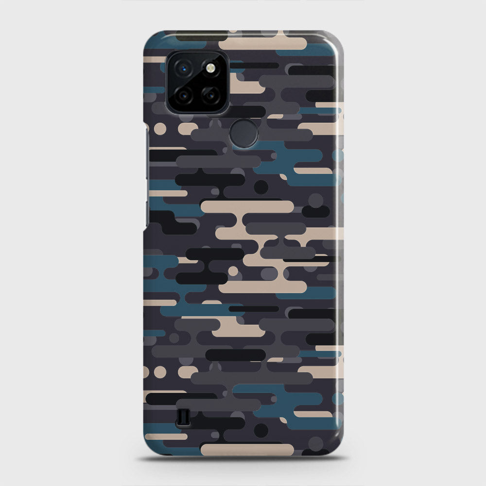 Realme C25Y Cover - Camo Series 2 - Green & Grey Design - Matte Finish - Snap On Hard Case with LifeTime Colors Guarantee