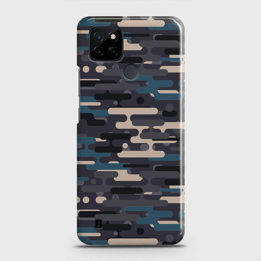 Realme C25Y Cover - Camo Series 2 - Green & Grey Design - Matte Finish - Snap On Hard Case with LifeTime Colors Guarantee