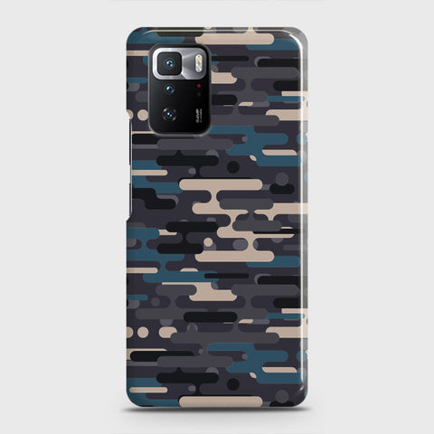 Xiaomi Poco X3 GT Cover - Camo Series 2 - Blue & Grey Design - Matte Finish - Snap On Hard Case with LifeTime Colors Guarantee