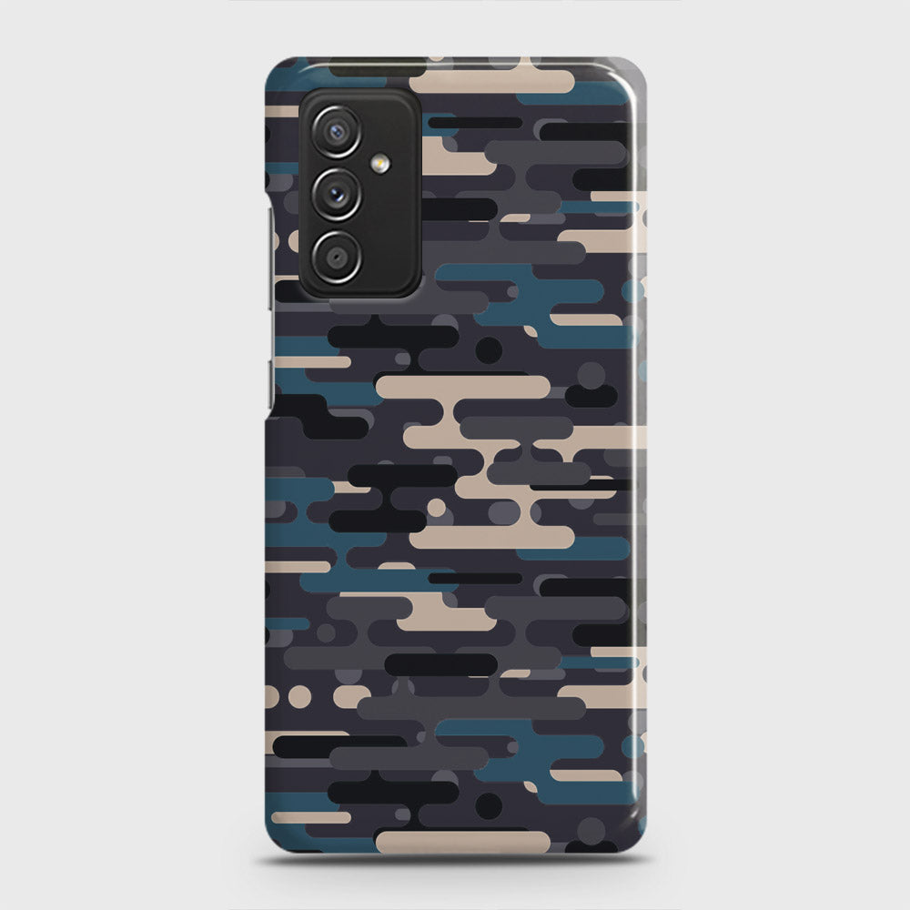 Samsung Galaxy M52 5G Cover - Camo Series 2 - Blue & Grey Design - Matte Finish - Snap On Hard Case with LifeTime Colors Guarantee