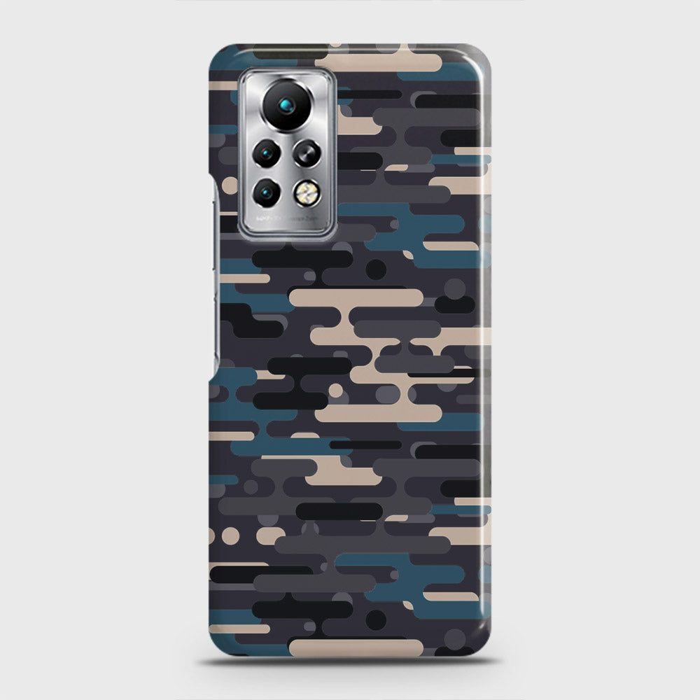 Infinix Note 11 Pro Cover - Camo Series 2 - Blue & Grey Design - Matte Finish - Snap On Hard Case with LifeTime Colors Guarantee