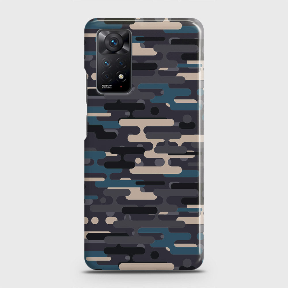 Xiaomi Redmi Note 11 Pro Cover - Camo Series 2 - Blue & Grey Design - Matte Finish - Snap On Hard Case with LifeTime Colors Guarantee