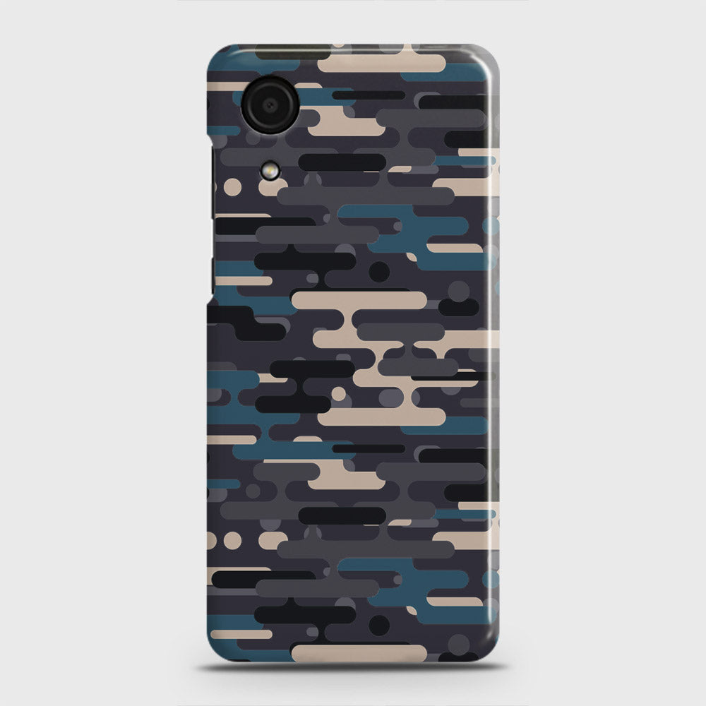 Samsung Galaxy A03 Core Cover - Camo Series 2 - Blue & Grey Design - Matte Finish - Snap On Hard Case with LifeTime Colors Guarantee