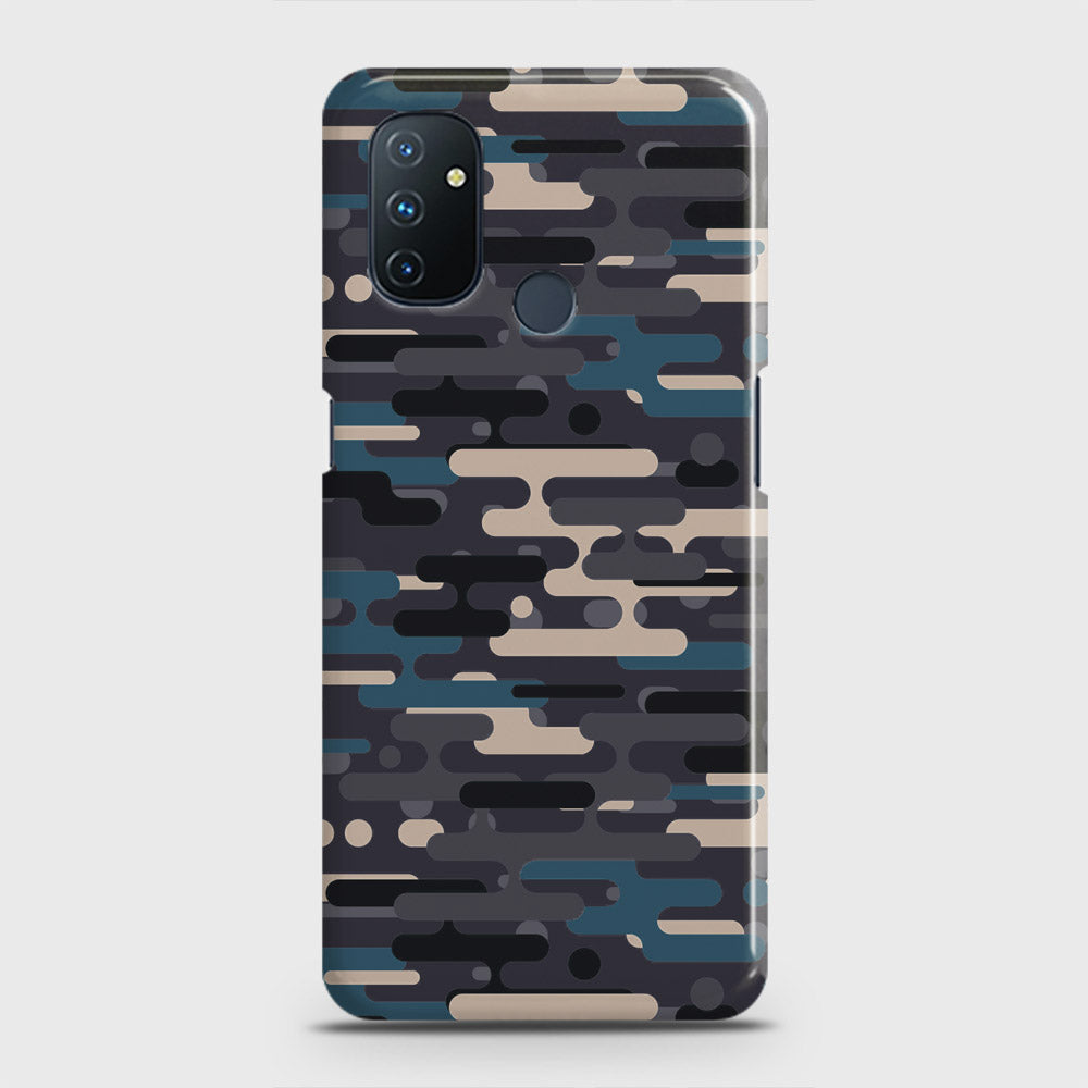 OnePlus Nord N100 Cover - Camo Series 2 - Blue & Grey Design - Matte Finish - Snap On Hard Case with LifeTime Colors Guarantee