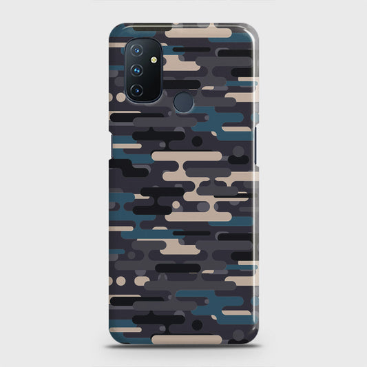 OnePlus Nord N100 Cover - Camo Series 2 - Blue & Grey Design - Matte Finish - Snap On Hard Case with LifeTime Colors Guarantee