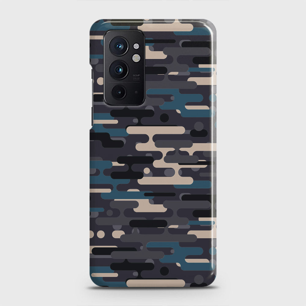 OnePlus 9RT 5G Cover - Camo Series 2 - Blue & Grey Design - Matte Finish - Snap On Hard Case with LifeTime Colors Guarantee