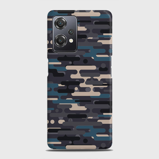 OnePlus Nord CE 2 Lite 5G Cover - Camo Series 2 - Blue & Grey Design - Matte Finish - Snap On Hard Case with LifeTime Colors Guarantee