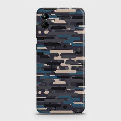 Samsung Galaxy A04 Cover - Camo Series 2 - Blue & Grey Design - Matte Finish - Snap On Hard Case with LifeTime Colors Guarantee