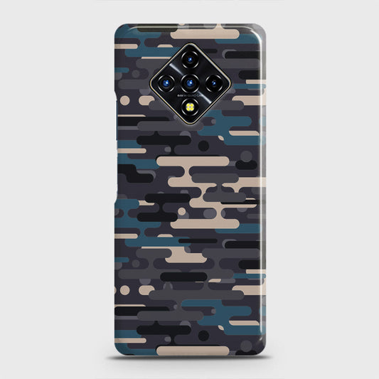 Infinix Zero 8 Cover - Camo Series 2 - Blue & Grey Design - Matte Finish - Snap On Hard Case with LifeTime Colors Guarantee (Fast Delivery) (H)