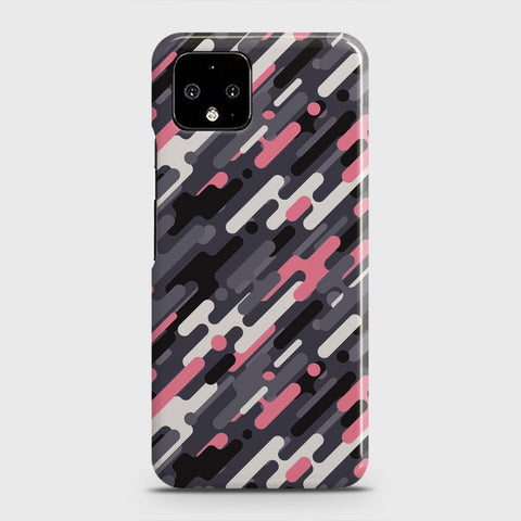 Google Pixel 4 Cover - Camo Series 3 - Pink & Grey Design - Matte Finish - Snap On Hard Case with LifeTime Colors Guarantee