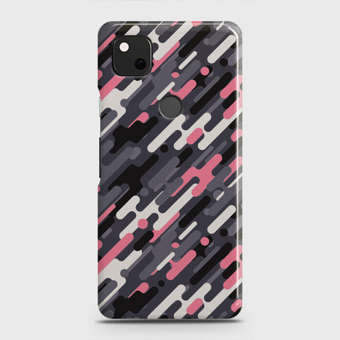 Google Pixel 4a Cover - Camo Series 3 - Pink & Grey Design - Matte Finish - Snap On Hard Case with LifeTime Colors Guarantee