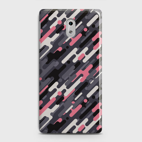 Nokia 3 Cover - Camo Series 3 - Pink & Grey Design - Matte Finish - Snap On Hard Case with LifeTime Colors Guarantee