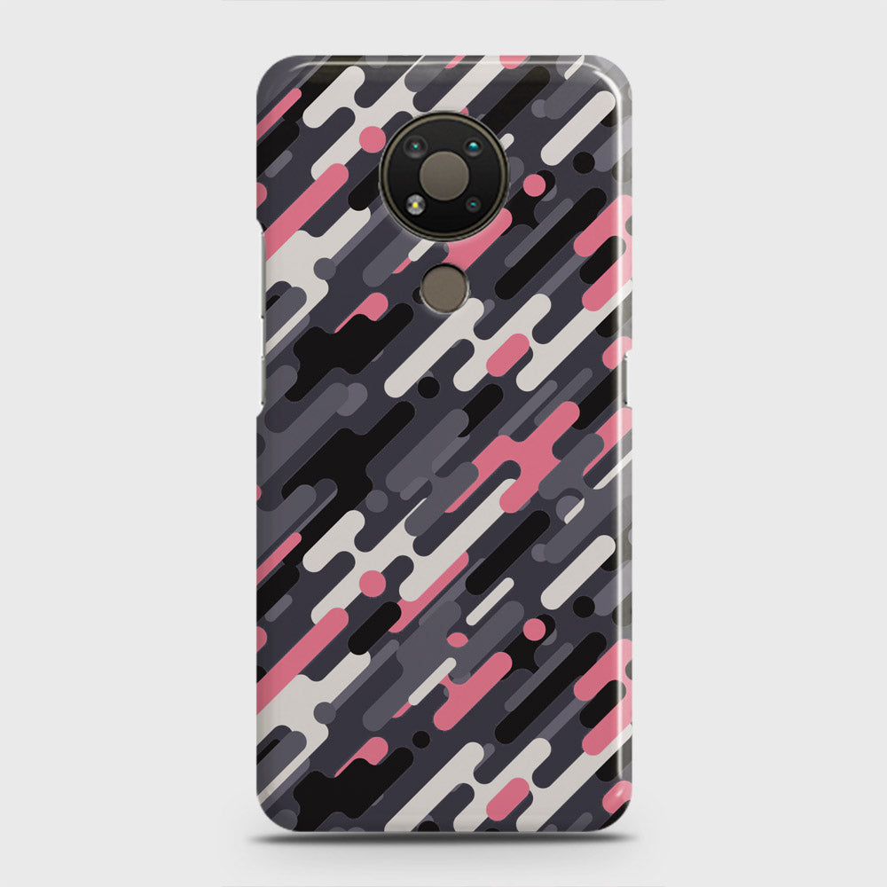 Nokia 3.4 Cover - Camo Series 3 - Pink & Grey Design - Matte Finish - Snap On Hard Case with LifeTime Colors Guarantee