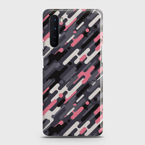 OnePlus Nord  Cover - Camo Series 3 - Pink & Grey Design - Matte Finish - Snap On Hard Case with LifeTime Colors Guarantee