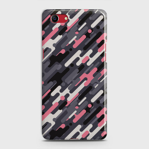 Oppo A1k  Cover - Camo Series 3 - Pink & Grey Design - Matte Finish - Snap On Hard Case with LifeTime Colors Guarantee