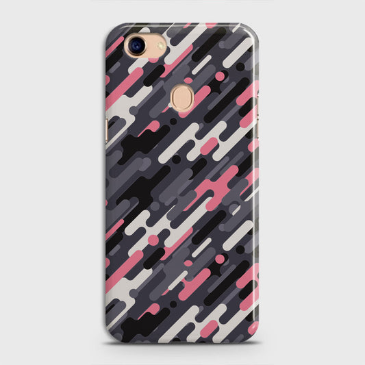 Oppo F5 / F5 Youth Cover - Camo Series 3 - Pink & Grey Design - Matte Finish - Snap On Hard Case with LifeTime Colors Guarantee