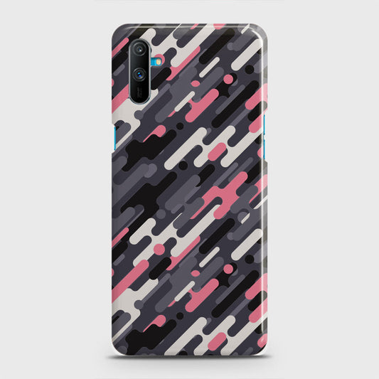 Realme C3 Cover - Camo Series 3 - Pink & Grey Design - Matte Finish - Snap On Hard Case with LifeTime Colors Guarantee