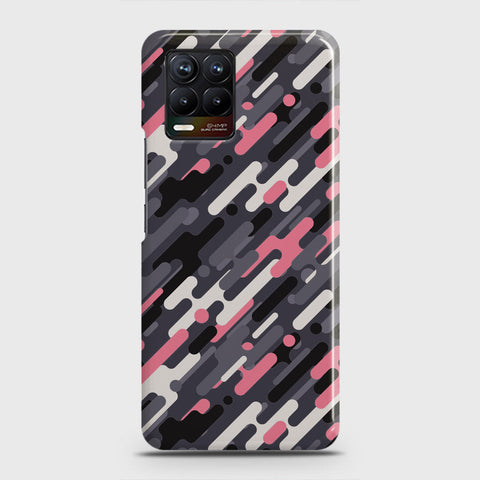 Realme 8 Pro Cover - Camo Series 3 - Pink & Grey Design - Matte Finish - Snap On Hard Case with LifeTime Colors Guarantee