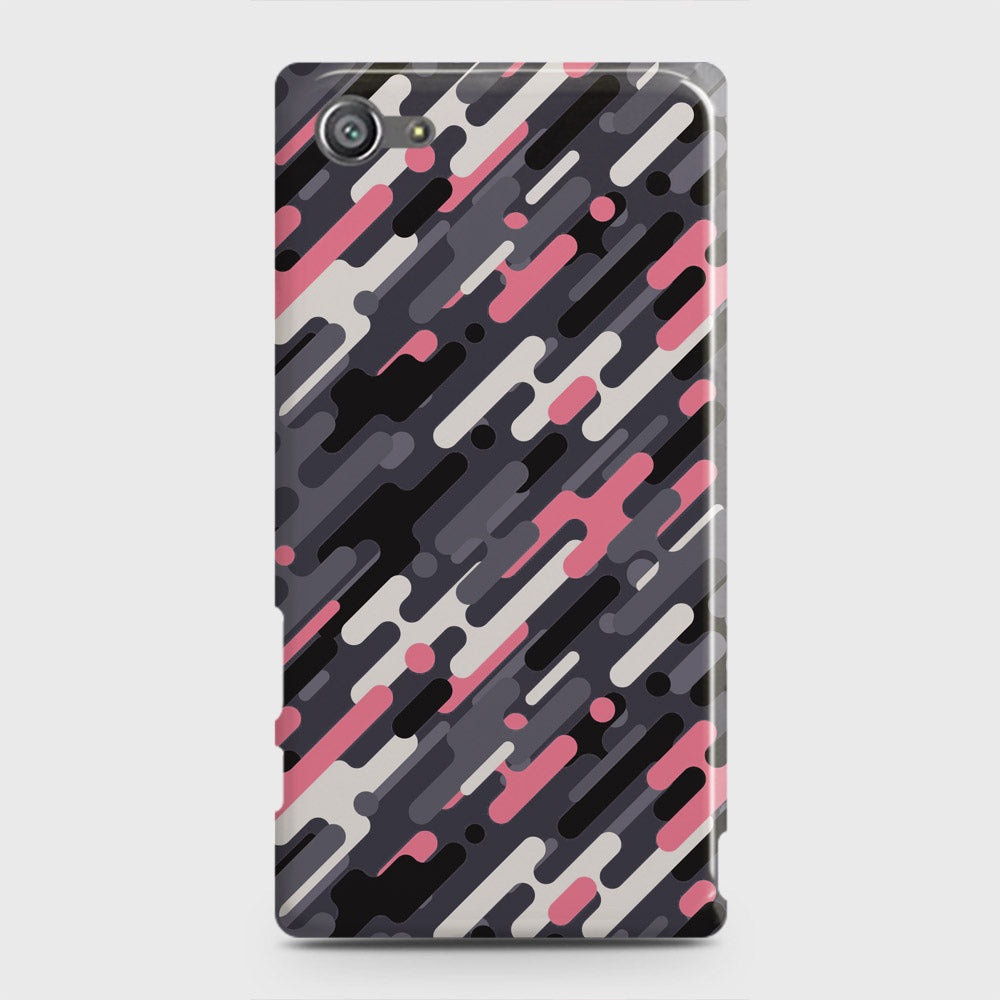 Sony Xperia Z5 Compact / Z5 Mini Cover - Camo Series 3 - Pink & Grey Design - Matte Finish - Snap On Hard Case with LifeTime Colors Guarantee