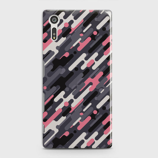 Sony Xperia XZ / XZs Cover - Camo Series 3 - Pink & Grey Design - Matte Finish - Snap On Hard Case with LifeTime Colors Guarantee