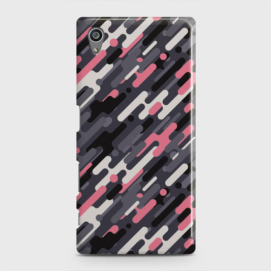 Sony Xperia Z5 Cover - Camo Series 3 - Pink & Grey Design - Matte Finish - Snap On Hard Case with LifeTime Colors Guarantee