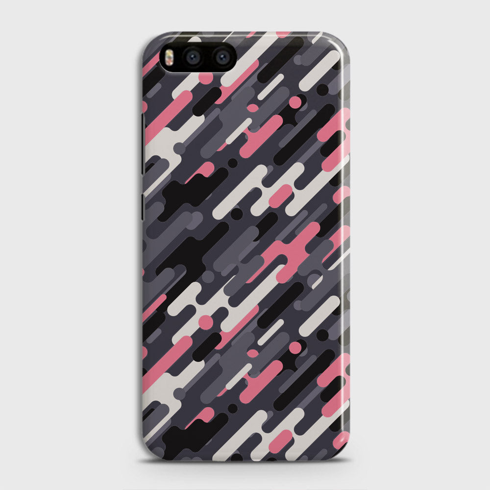 Xiaomi Mi 6  Cover - Camo Series 3 - Pink & Grey Design - Matte Finish - Snap On Hard Case with LifeTime Colors Guarantee