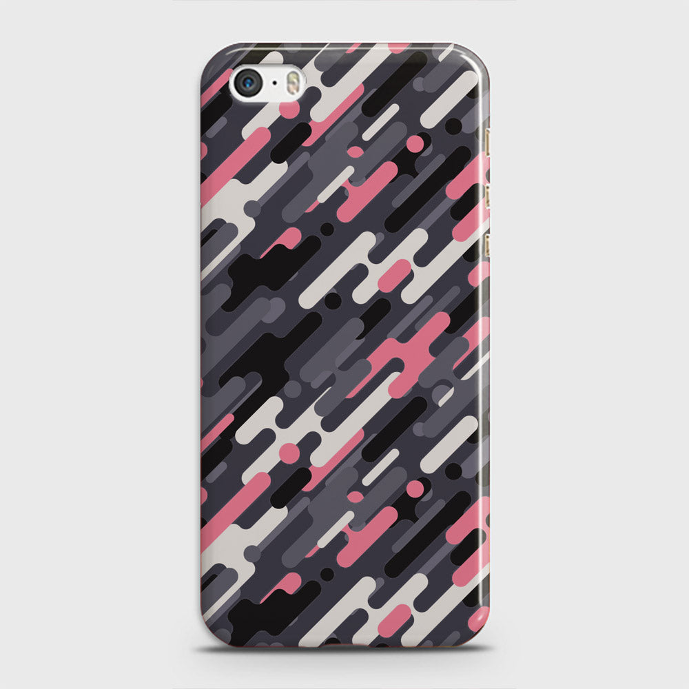 iPhone 5 Cover - Camo Series 3 - Pink & Grey Design - Matte Finish - Snap On Hard Case with LifeTime Colors Guarantee