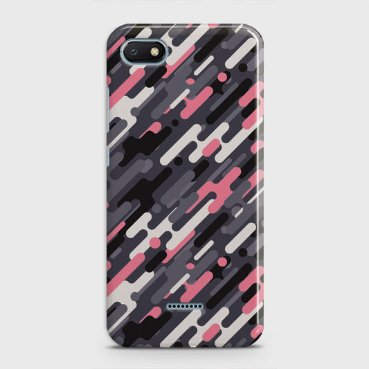 Xiaomi Redmi 6A Cover - Camo Series 3 - Pink & Grey Design - Matte Finish - Snap On Hard Case with LifeTime Colors Guarantee