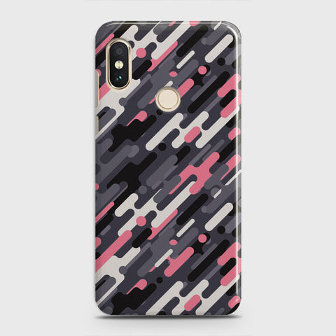 Xiaomi Redmi Note 6 Pro Cover - Camo Series 3 - Pink & Grey Design - Matte Finish - Snap On Hard Case with LifeTime Colors Guarantee