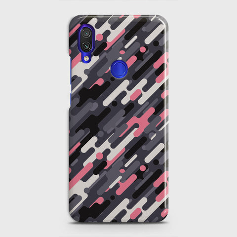 Xiaomi Redmi Note 7 Pro Cover - Camo Series 3 - Pink & Grey Design - Matte Finish - Snap On Hard Case with LifeTime Colors Guarantee
