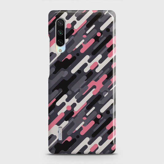 Xiaomi Mi A3 Cover - Camo Series 3 - Pink & Grey Design - Matte Finish - Snap On Hard Case with LifeTime Colors Guarantee