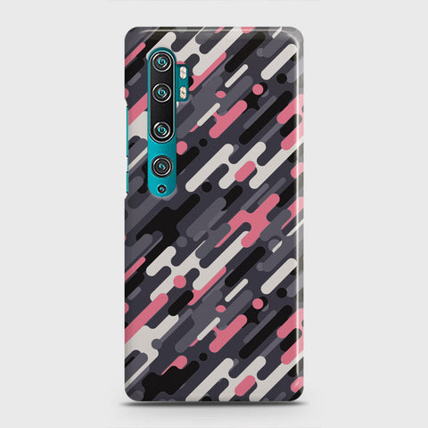 Xiaomi Mi Note 10 Cover - Camo Series 3 - Pink & Grey Design - Matte Finish - Snap On Hard Case with LifeTime Colors Guarantee