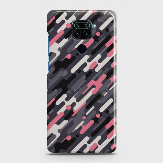 Xiaomi Redmi Note 9 Cover - Camo Series 3 - Pink & Grey Design - Matte Finish - Snap On Hard Case with LifeTime Colors Guarantee