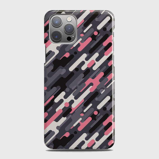 iPhone 12 Pro Max Cover - Camo Series 3 - Pink & Grey Design - Matte Finish - Snap On Hard Case with LifeTime Colors Guarantee