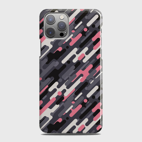 iPhone 12 Pro Max Cover - Camo Series 3 - Pink & Grey Design - Matte Finish - Snap On Hard Case with LifeTime Colors Guarantee