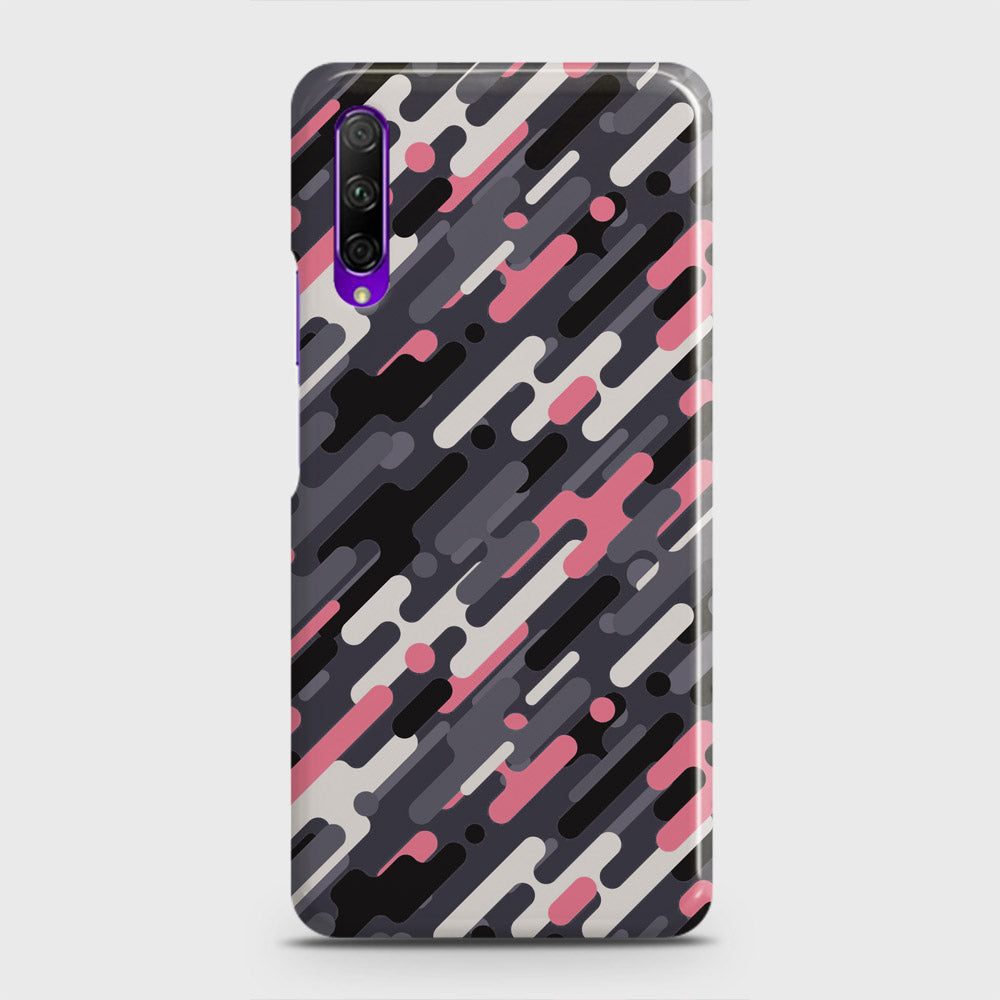 Honor 9X Cover - Camo Series 3 - Pink & Grey Design - Matte Finish - Snap On Hard Case with LifeTime Colors Guarantee