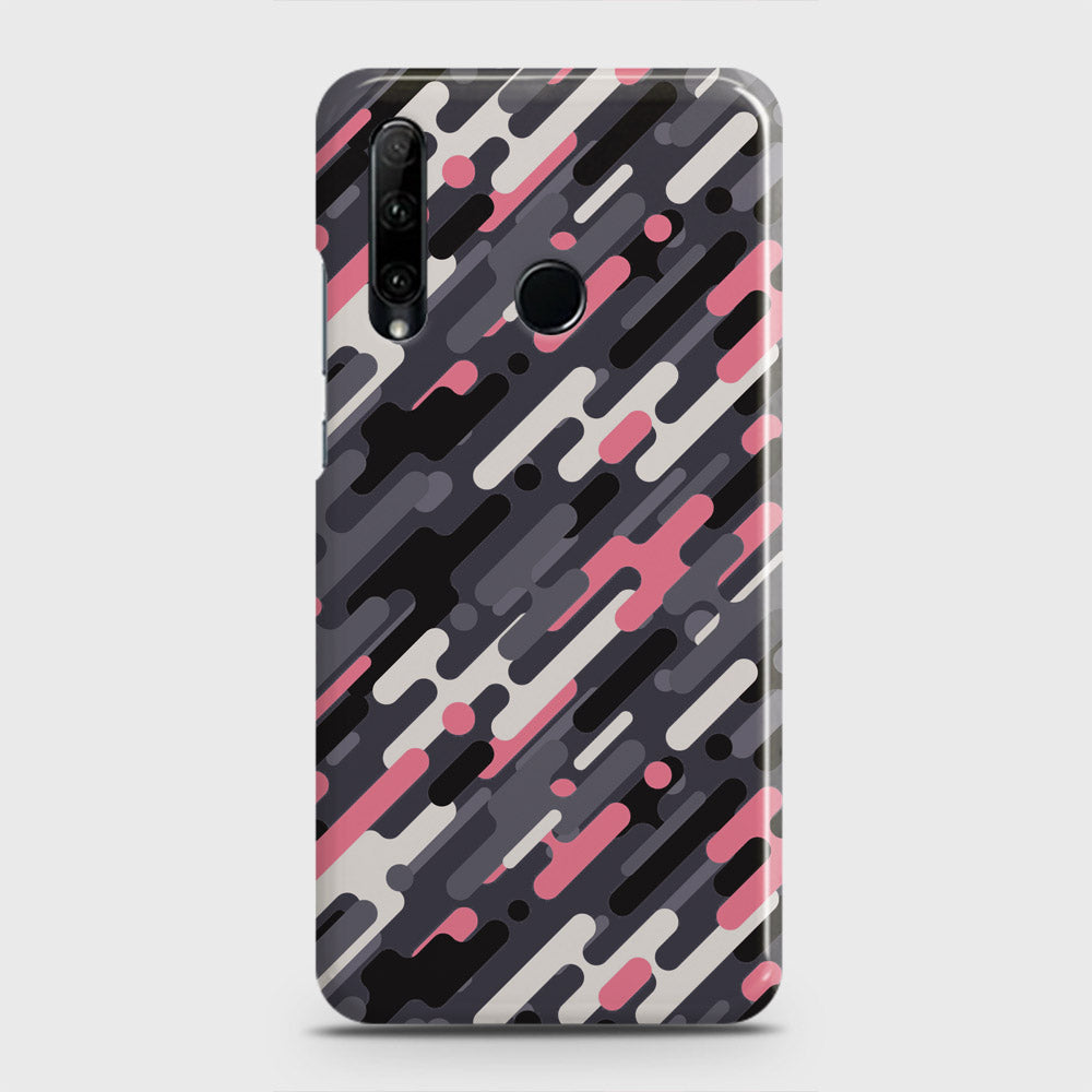 Honor 20 lite Cover - Camo Series 3 - Pink & Grey Design - Matte Finish - Snap On Hard Case with LifeTime Colors Guarantee